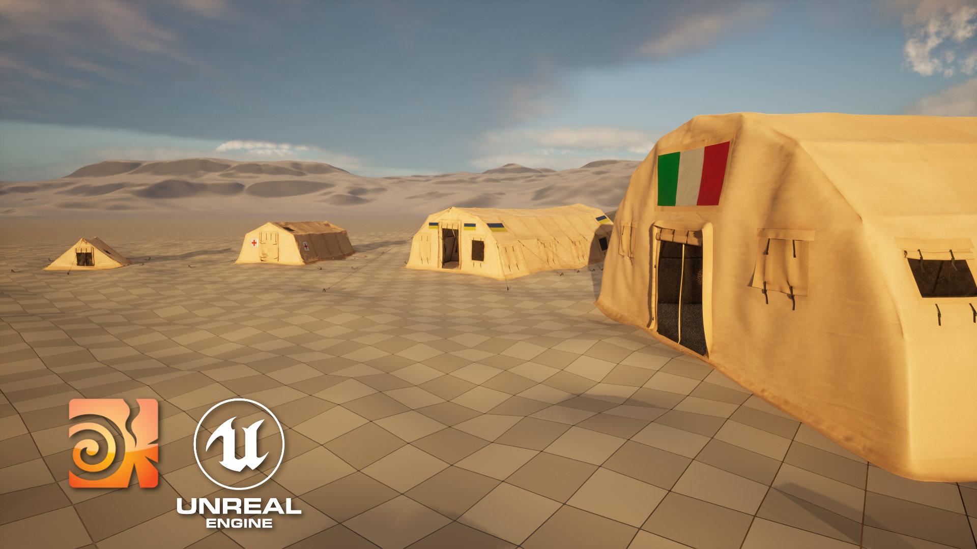 Military Camp - Procedural Tent Generator for Unreal 5