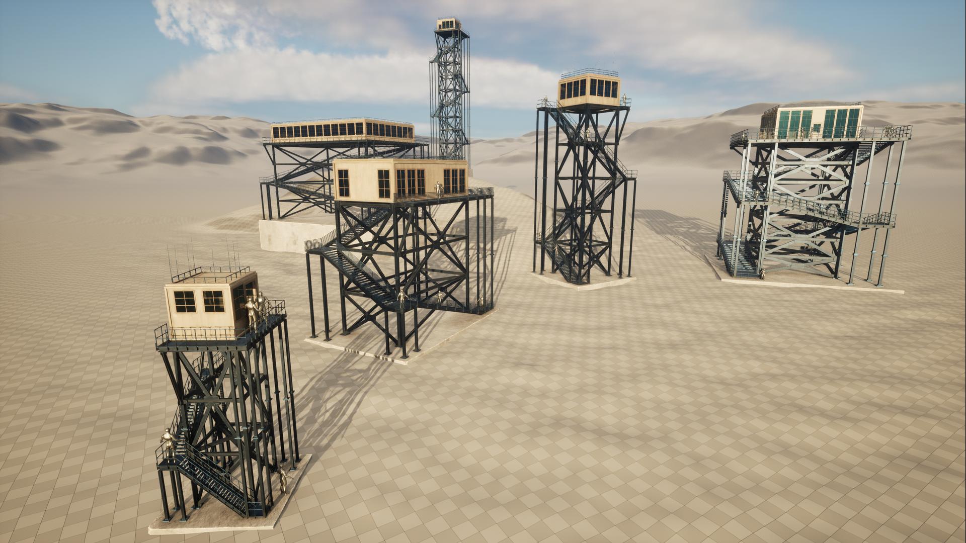 Military Camp - Procedural Watch Tower for Unreal Engine 5